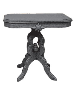 Dollhouse Miniature Victorian Table Kit, Black